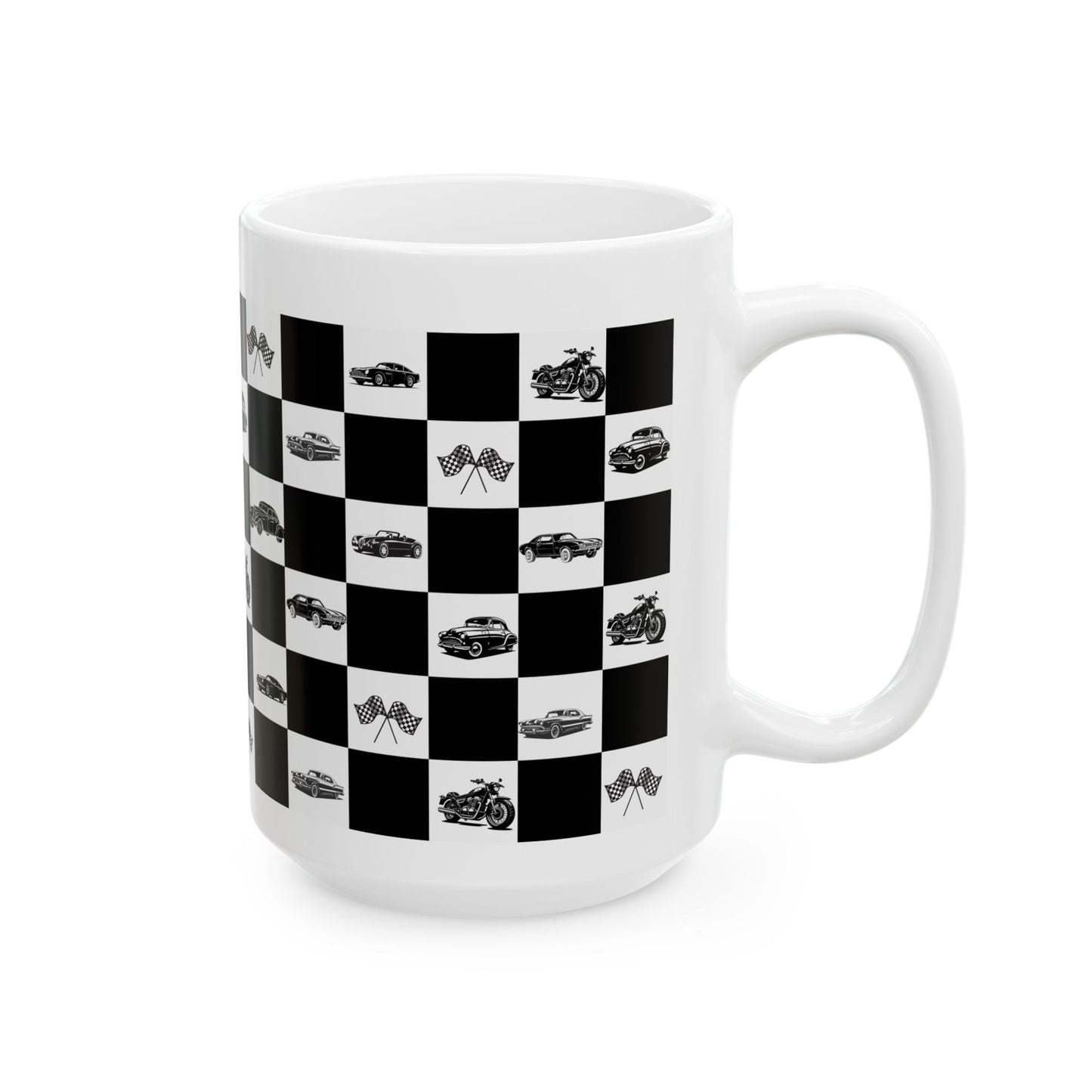 Classic Cars Ceramic Mug — Vintage Auto Coffee Cup (11oz & 15oz)