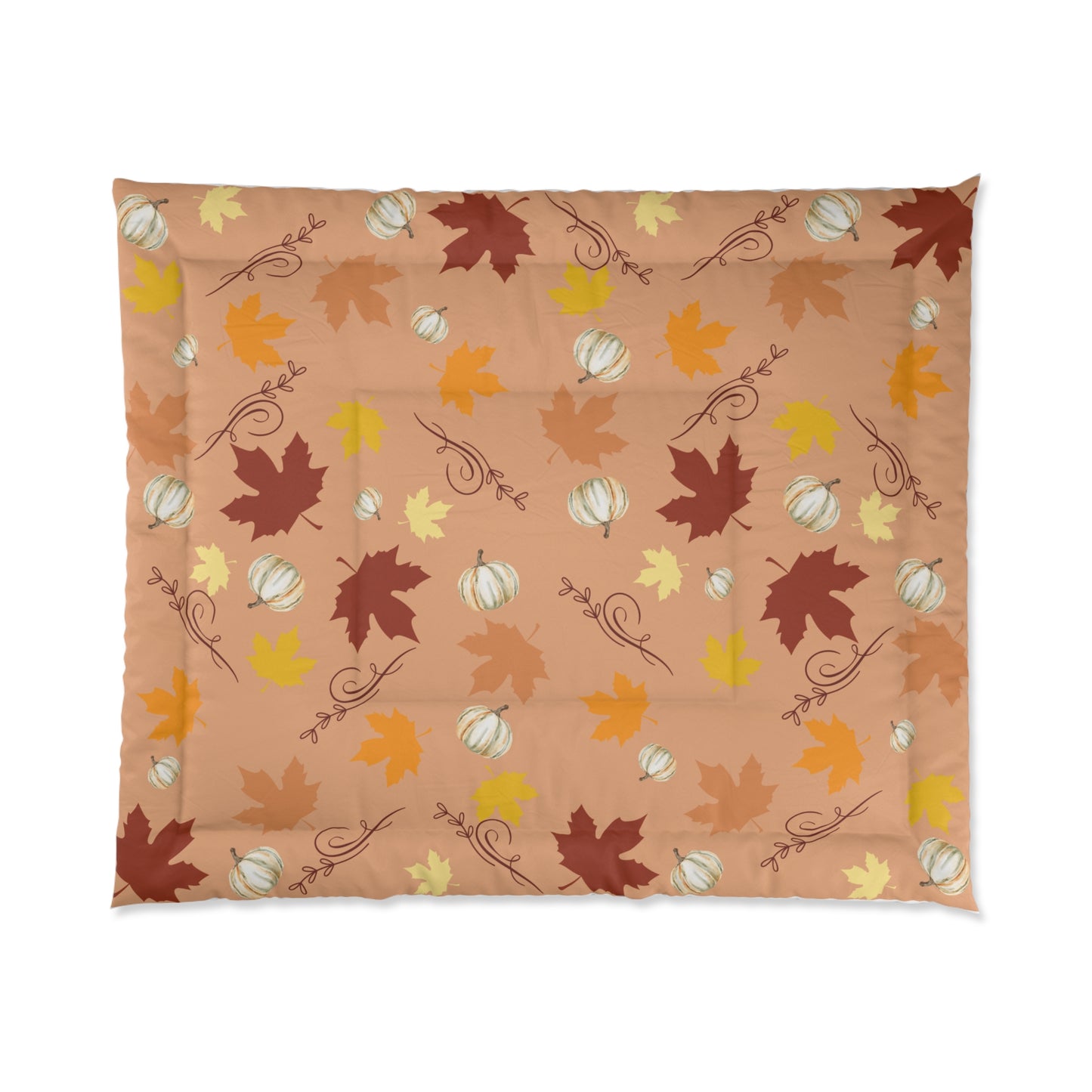 Autumn Leaves Comforter - Fall Pumpkin & Maple Leaf Bedding