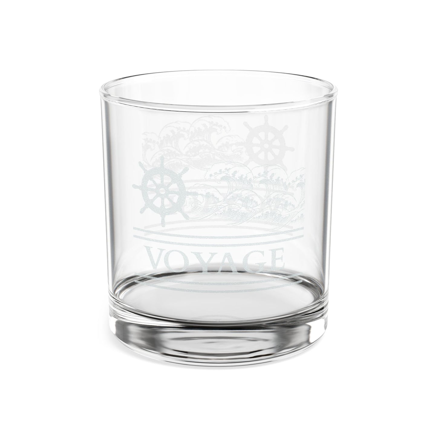 Voyage Engraved Whiskey Glass – 10.5 oz Nautical Rocks Glass