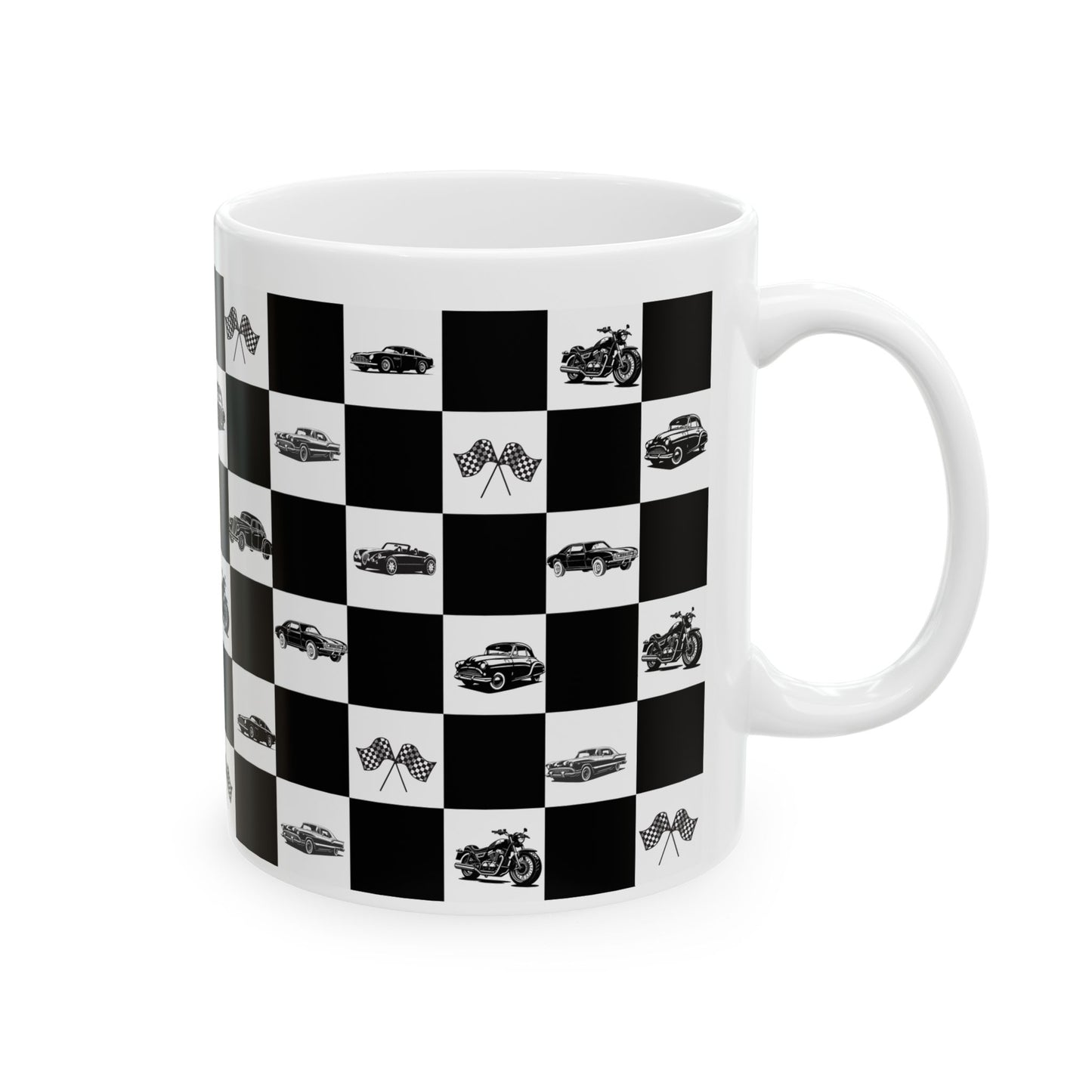 Classic Cars Ceramic Mug — Vintage Auto Coffee Cup (11oz & 15oz)