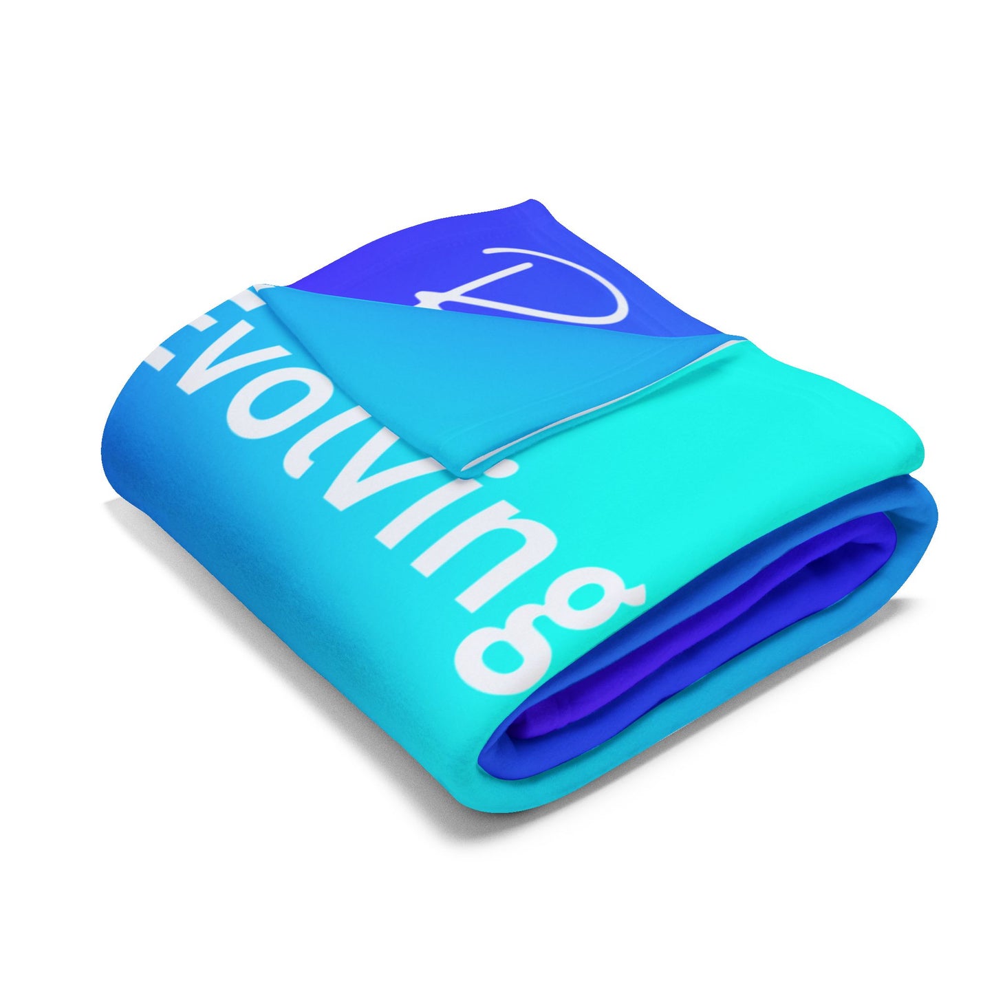 Arctic Inspirational Fleece Blanket — Gradient Words: Breathtaking, Visionary, Authentic Comfort