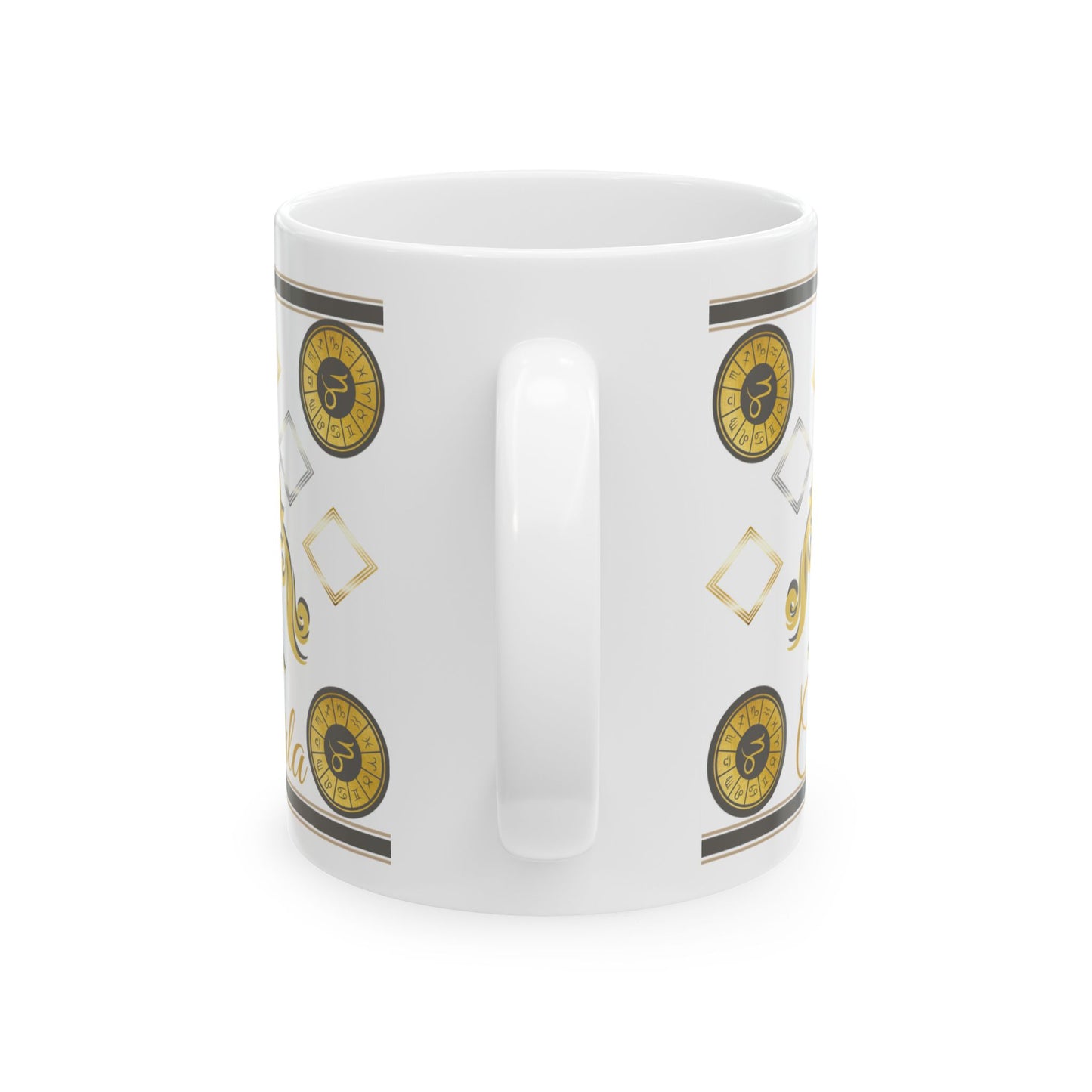 Aquarius Phoenix Ceramic Mug — Aquarius Zodiac Sign Coffee Cup (11oz, 15oz)
