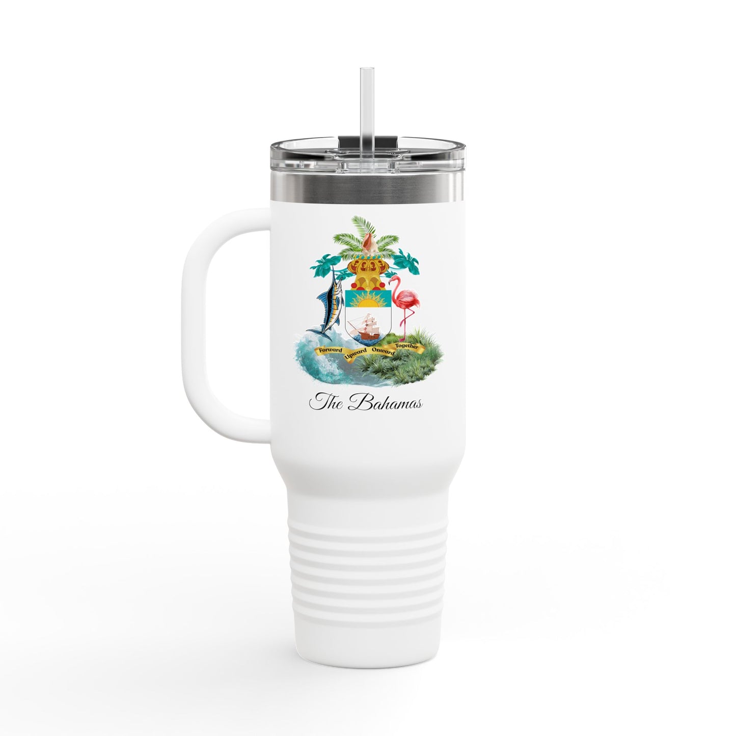 Bahamas Flag & Coat of Arms 40oz Insulated Travel Mug