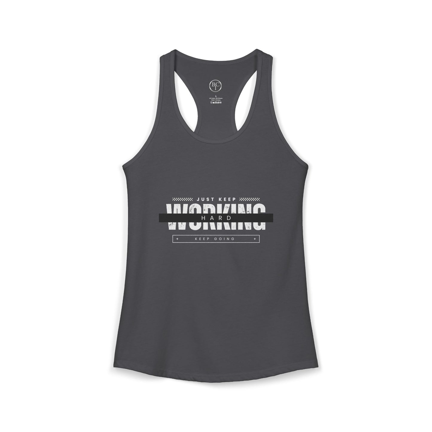 Women's Working Hard Racerback Tank