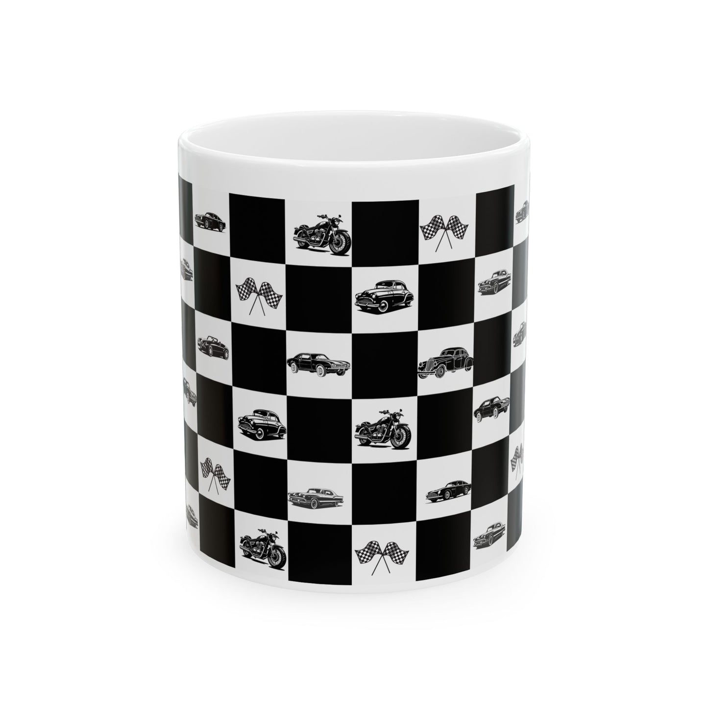 Classic Cars Ceramic Mug — Vintage Auto Coffee Cup (11oz & 15oz)