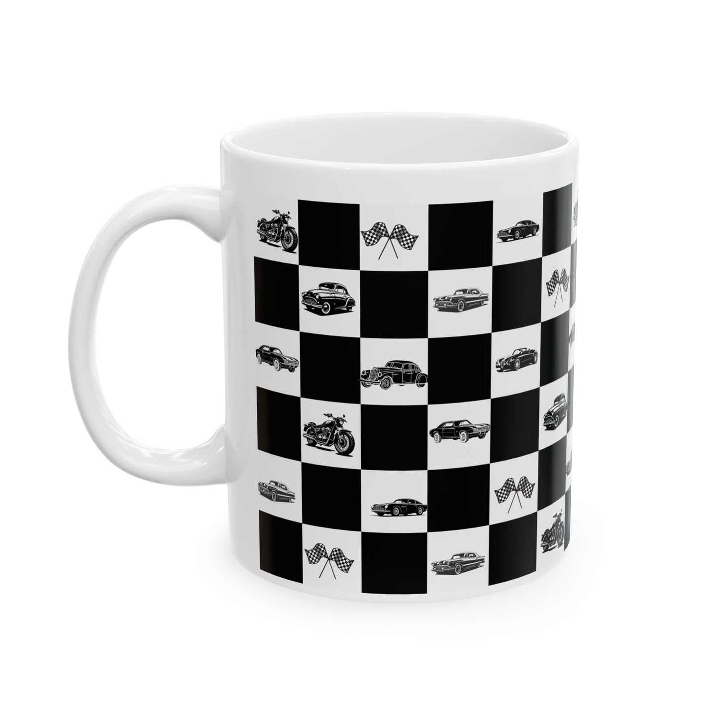 Classic Cars Ceramic Mug — Vintage Auto Coffee Cup (11oz & 15oz)