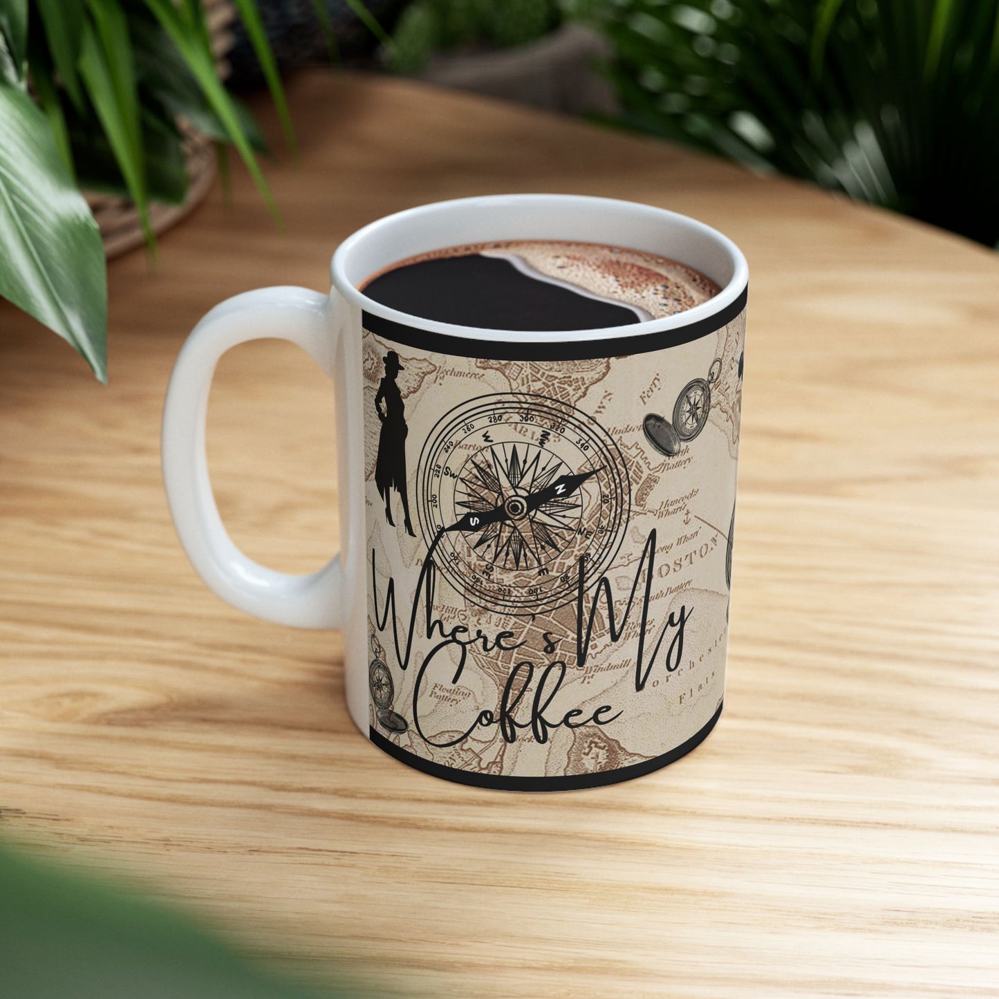 Where's My Coffee? Travel Map Ceramic Mug (11oz & 15oz)