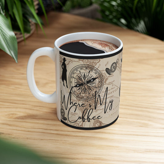 Where's My Coffee? Travel Map Ceramic Mug (11oz & 15oz)
