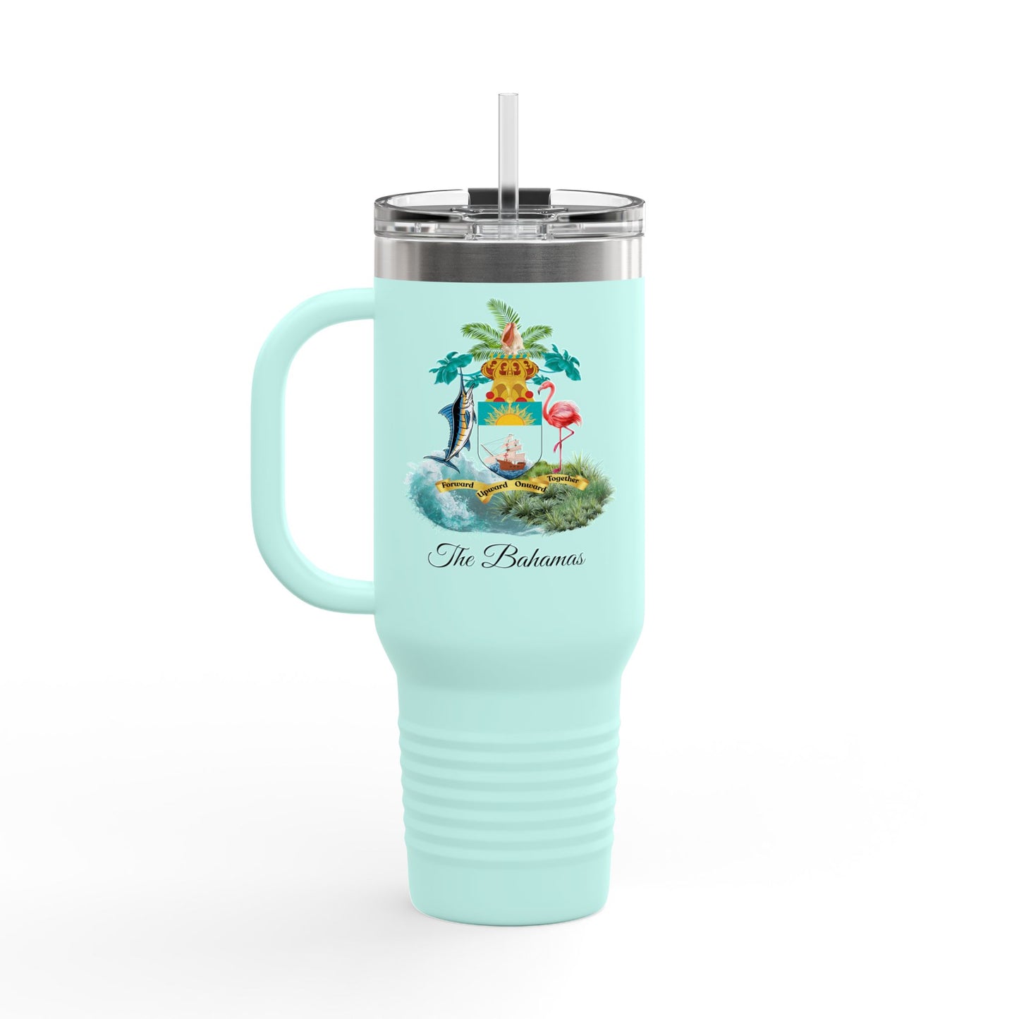 Bahamas Flag & Coat of Arms 40oz Insulated Travel Mug