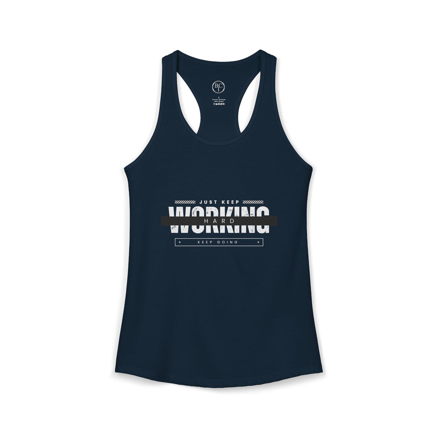 Women's Working Hard Racerback Tank