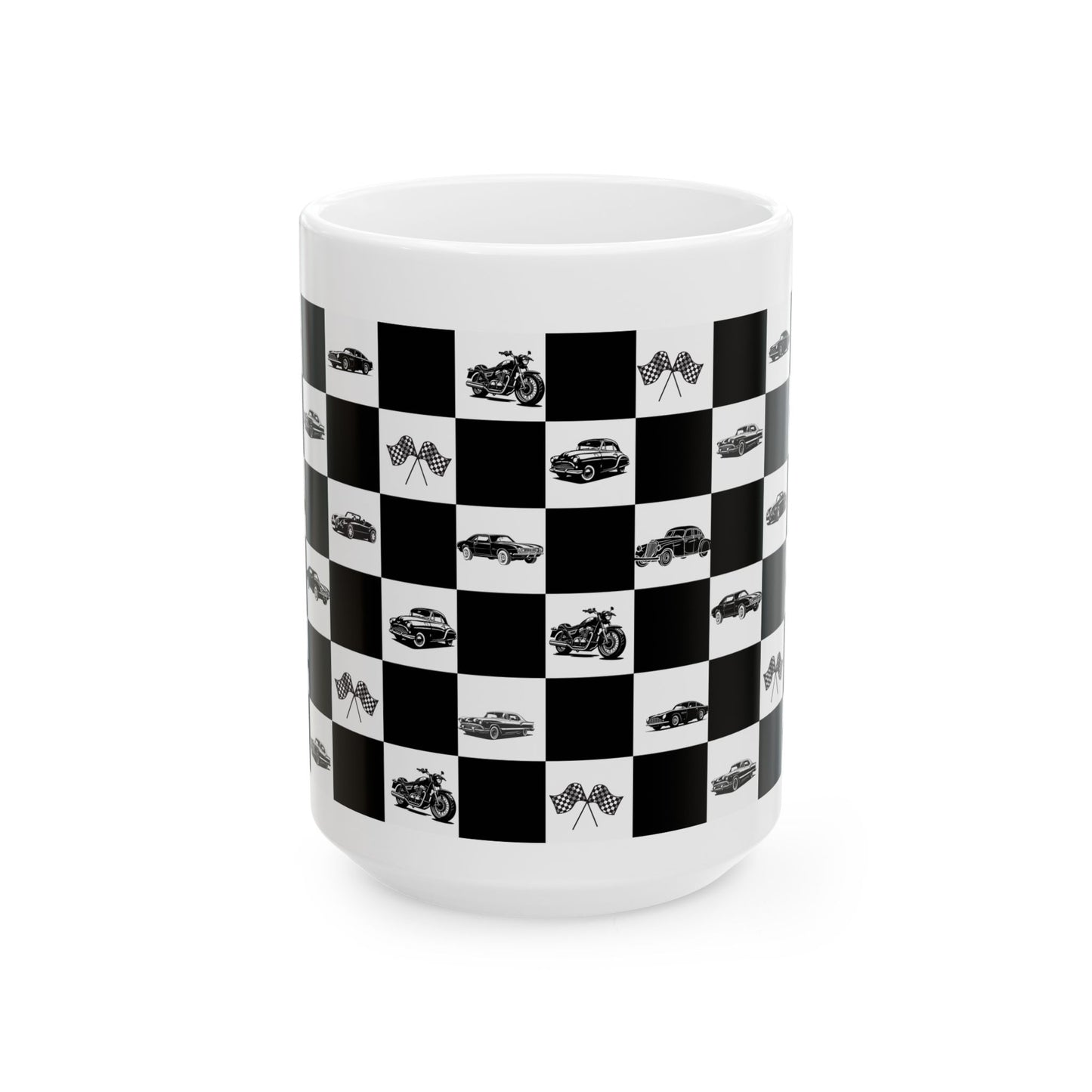 Classic Cars Ceramic Mug — Vintage Auto Coffee Cup (11oz & 15oz)