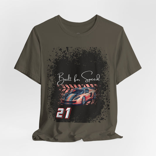 Racing Car Tee — "Built for Speed" Graphic Race Shirt