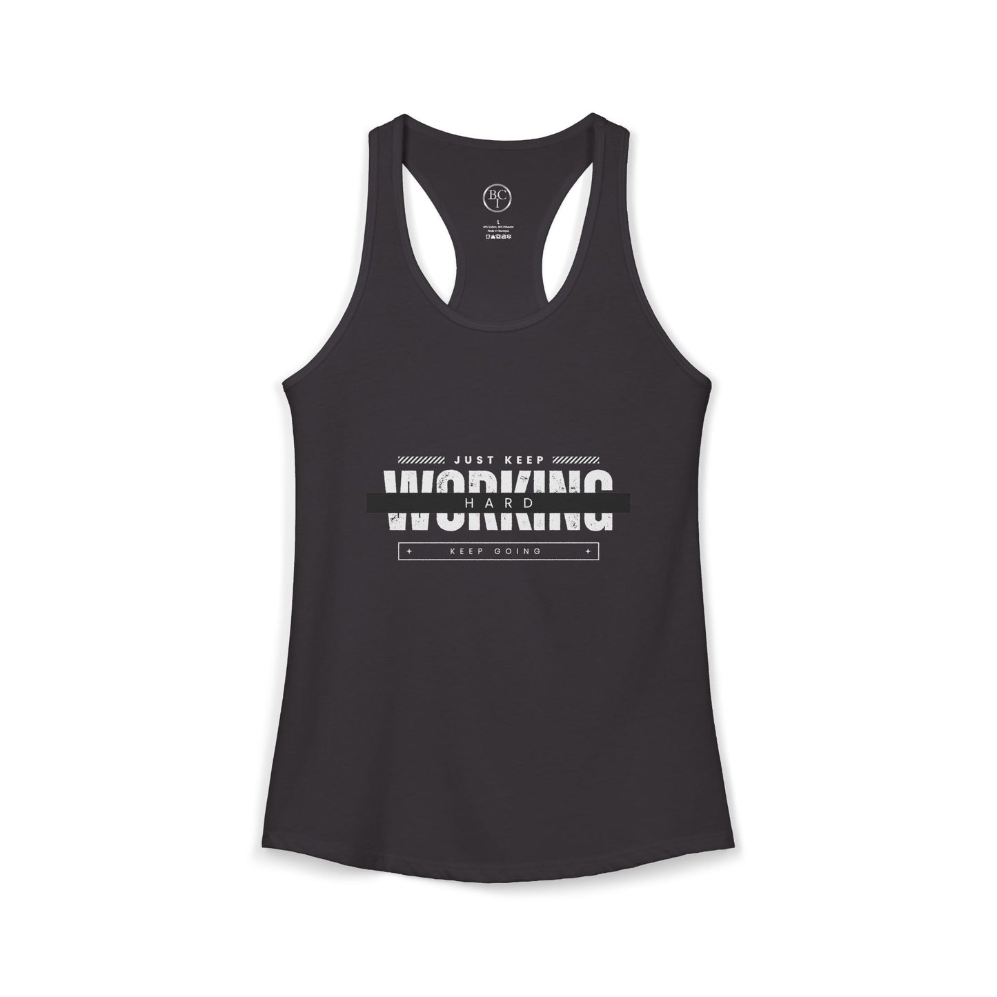 Women's Working Hard Racerback Tank