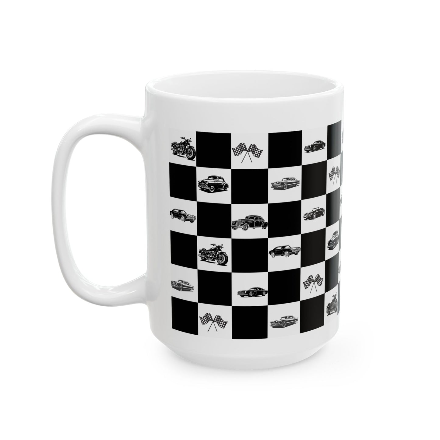 Classic Cars Ceramic Mug — Vintage Auto Coffee Cup (11oz & 15oz)