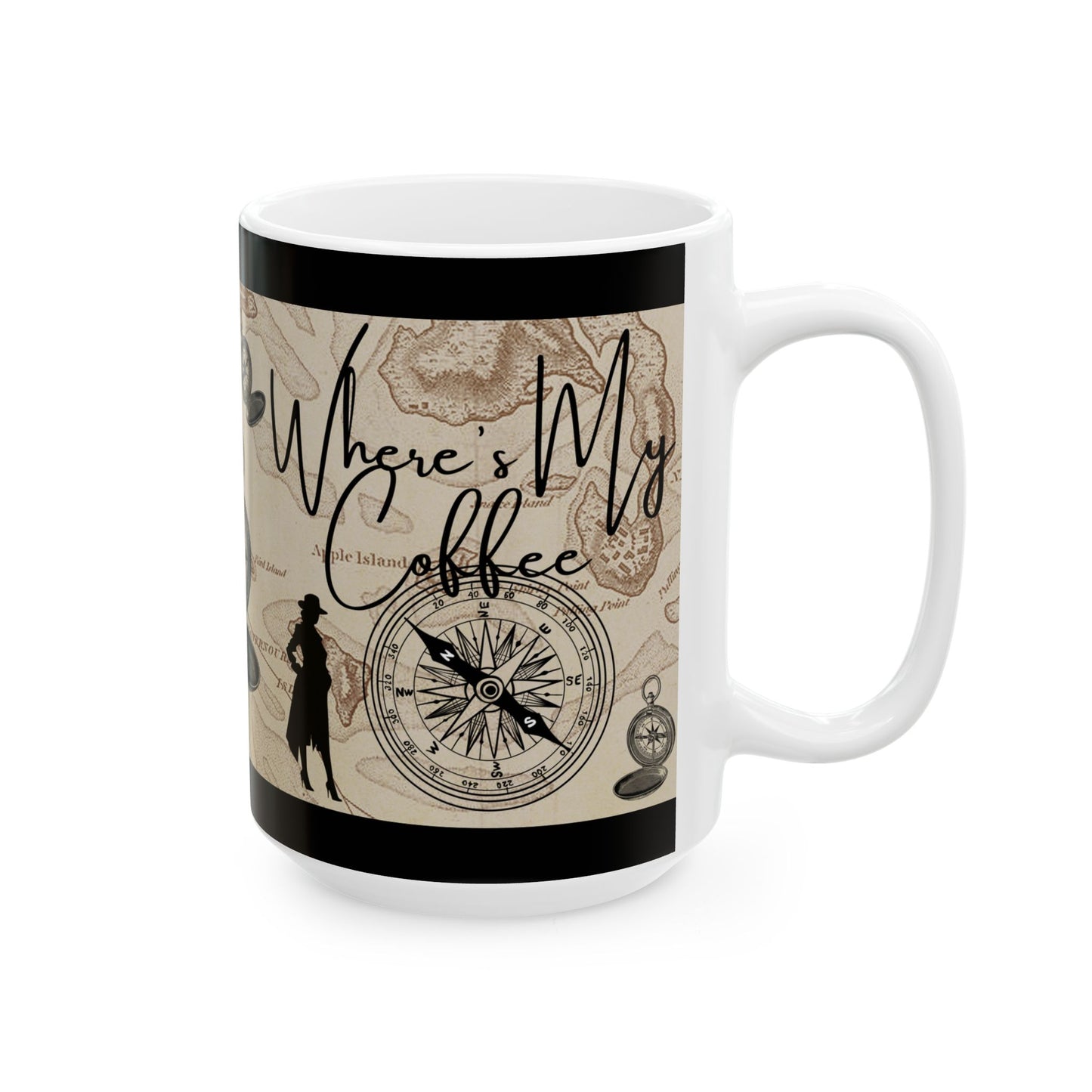 Where's My Coffee? Travel Map Ceramic Mug (11oz & 15oz)