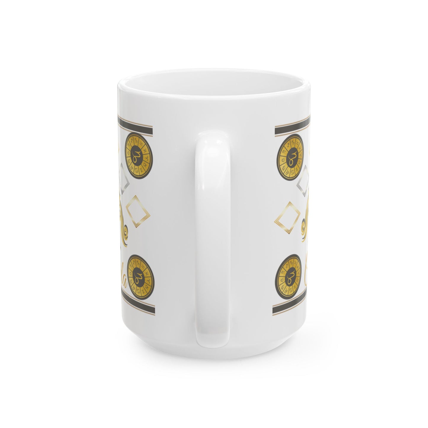 Aquarius Phoenix Ceramic Mug — Aquarius Zodiac Sign Coffee Cup (11oz, 15oz)