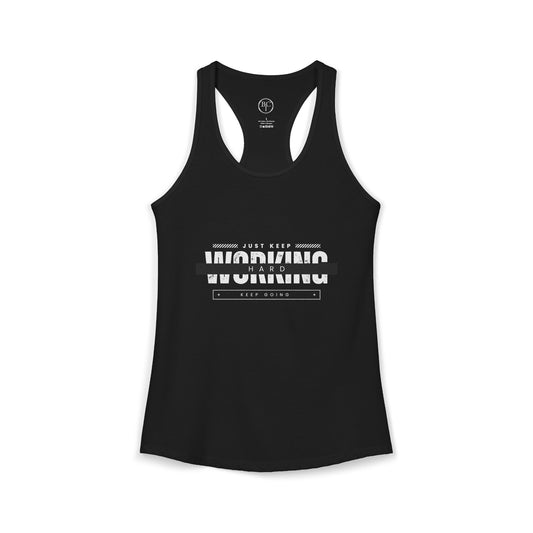 Women's Working Hard Racerback Tank