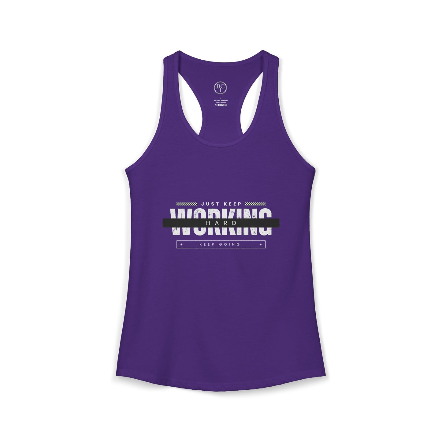 Women's Working Hard Racerback Tank