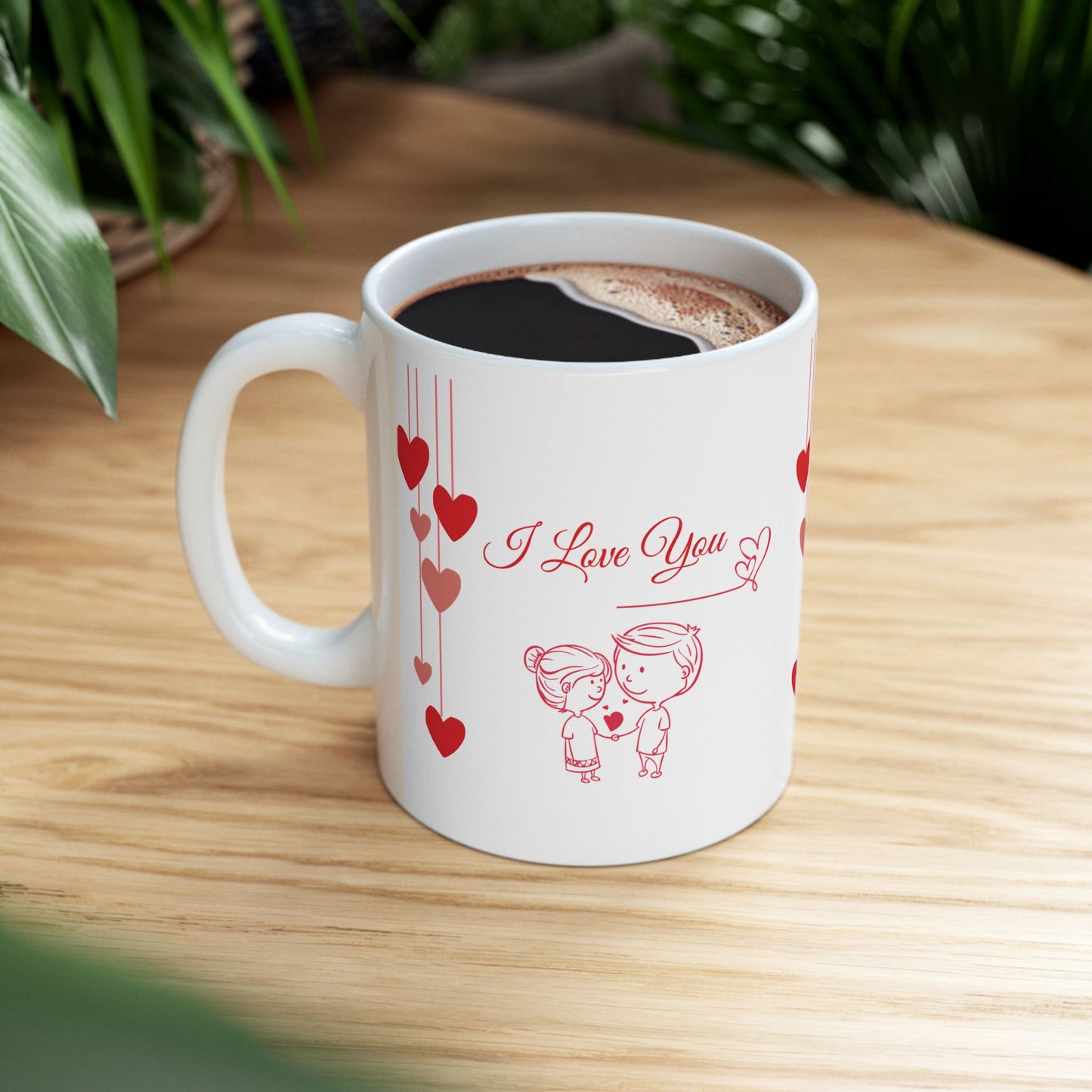 I Love You Ceramic Mug — Romantic 11oz & 15oz Coffee Cup