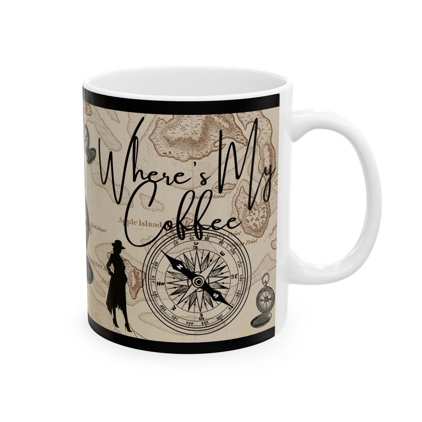 Where's My Coffee? Travel Map Ceramic Mug (11oz & 15oz)