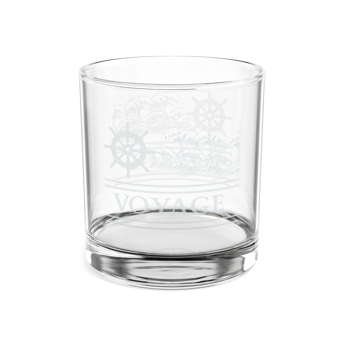 Voyage Engraved Whiskey Glass – 10.5 oz Nautical Rocks Glass