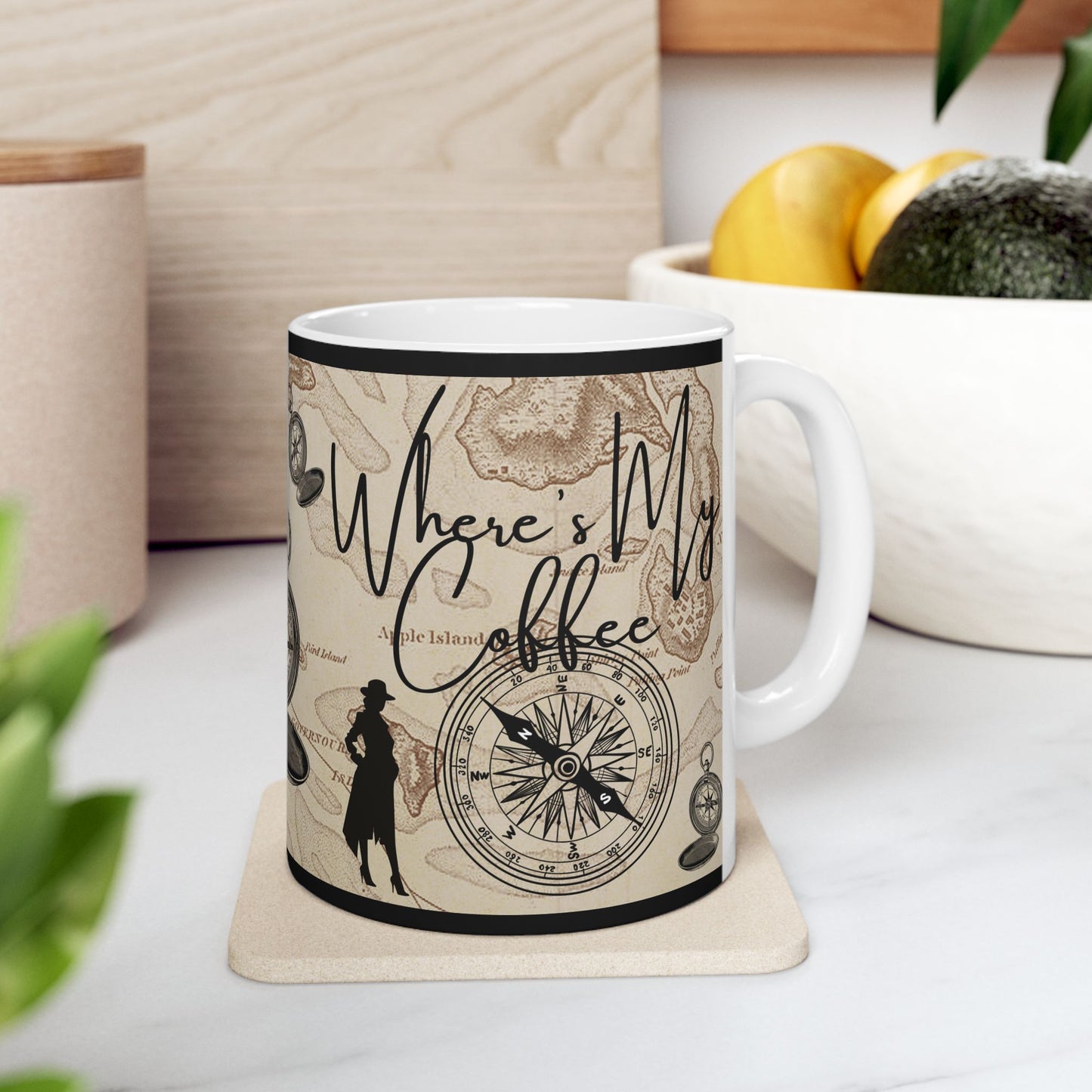 Where's My Coffee? Travel Map Ceramic Mug (11oz & 15oz)